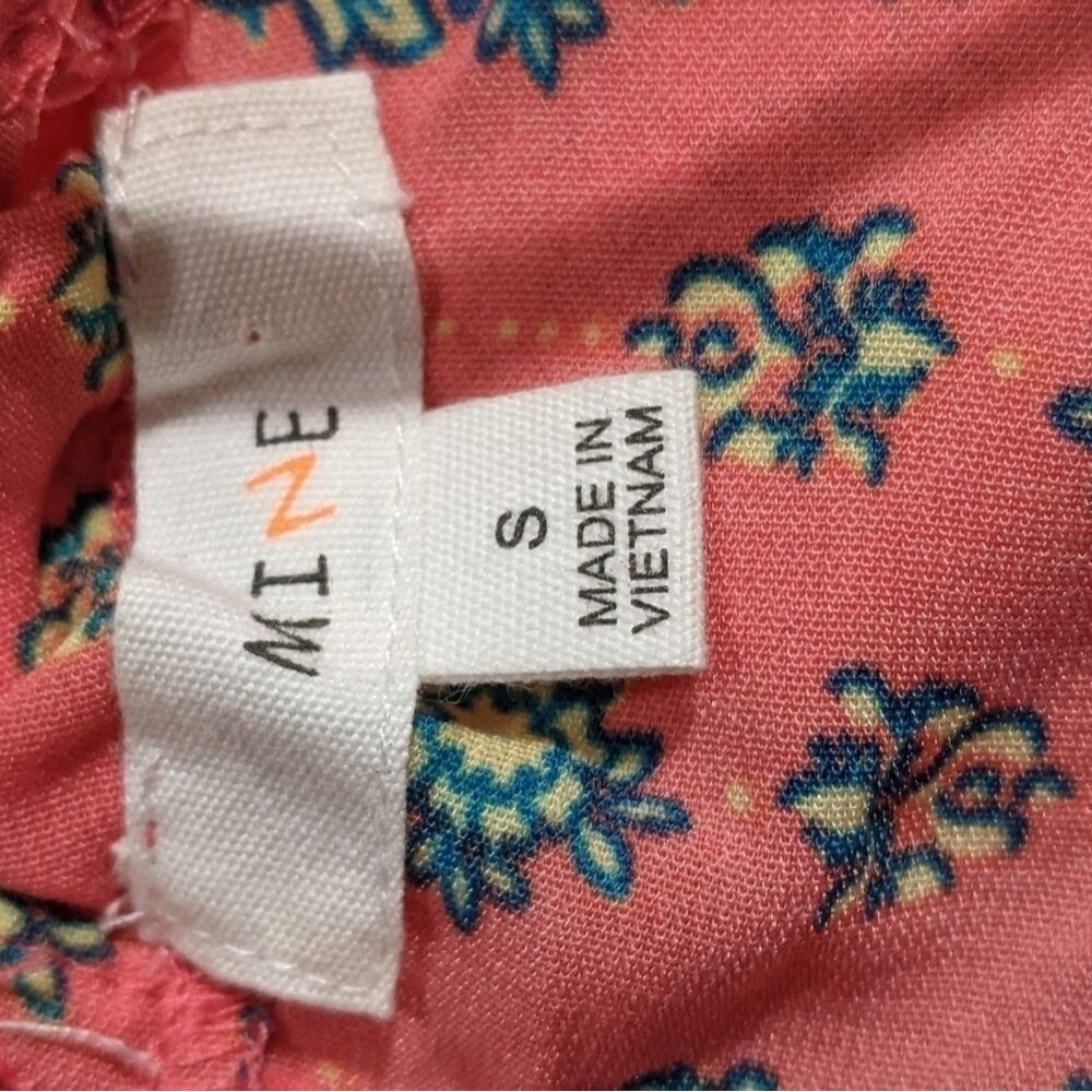 Mine Floral Halter Mini Dress Size Small - Picture 10 of 11